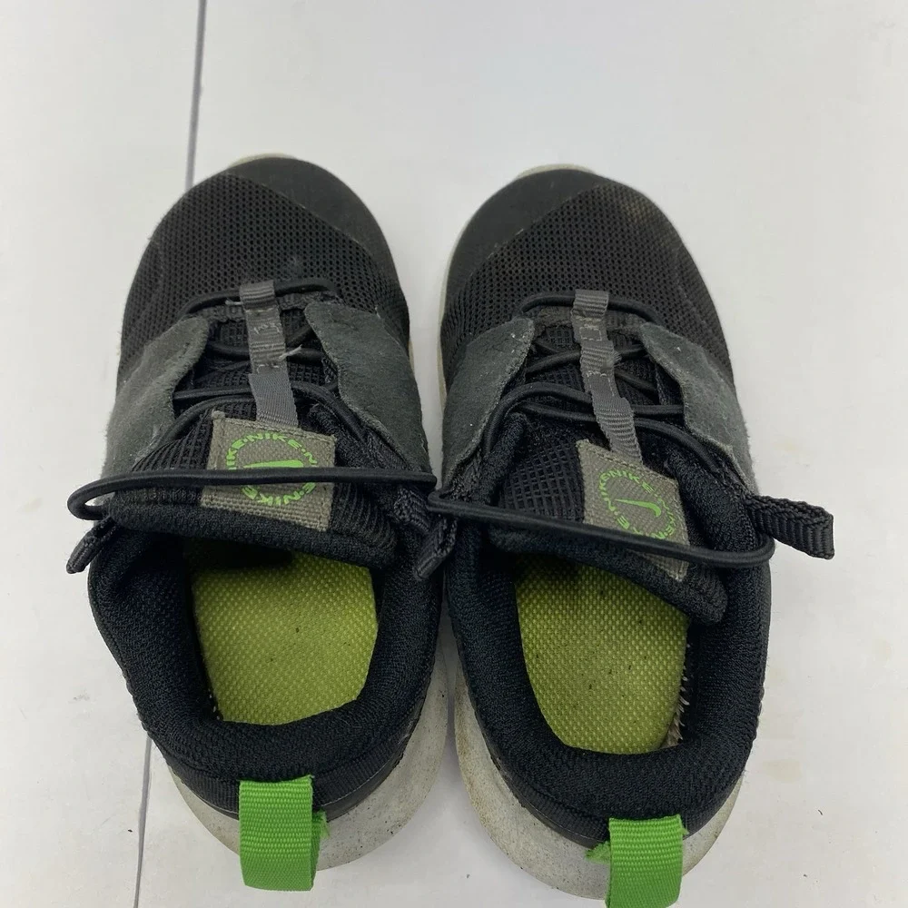 Nike Crater Impact (TD) Kid's 10C Sneakers DB3553-001 Black/Green‎ Boys